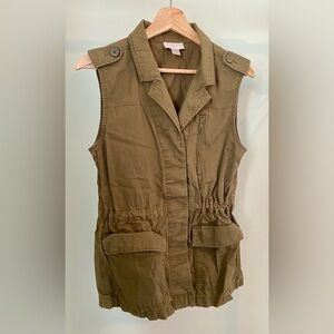 LOFT Military Green Utility Vest (S)